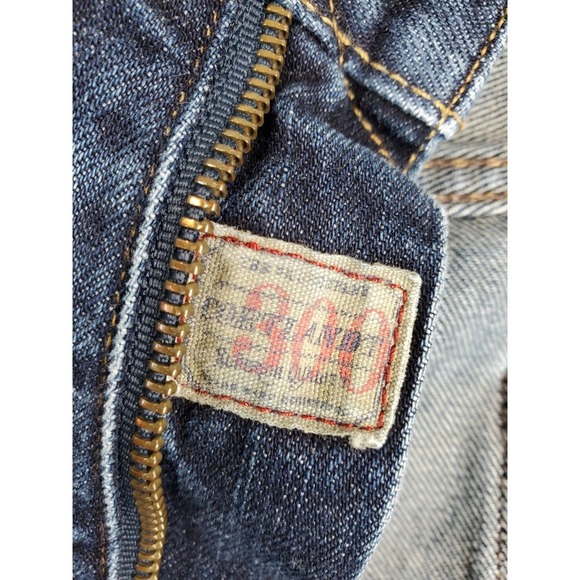 COPY Polo Ralph Lauren Cortland Blue Jean Men 36x32 Distressed Wide Leg (38x31.5 - Picture 10 of 13